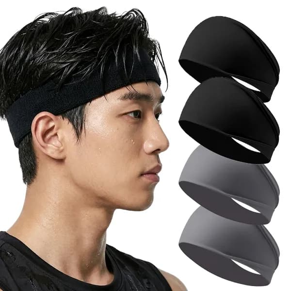 디포아 스포츠 헤어밴드 블랙 FREE 2개 + 그레이 FREE 2개 4개