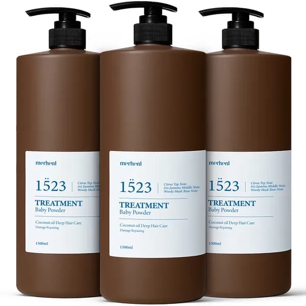 메르헨트 코코넛 대용량 트리트먼트 베이비파우더향 1500ml 1+1+1 구성 총 3개
