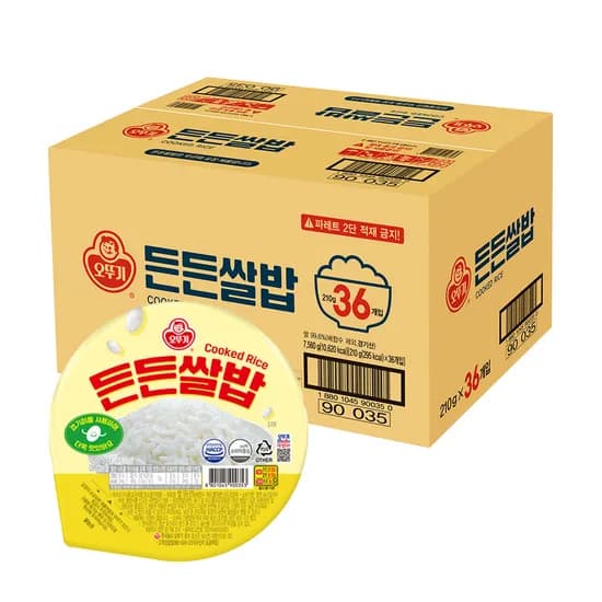 오뚜기 든든쌀밥 210g 36개 네이버멤버십