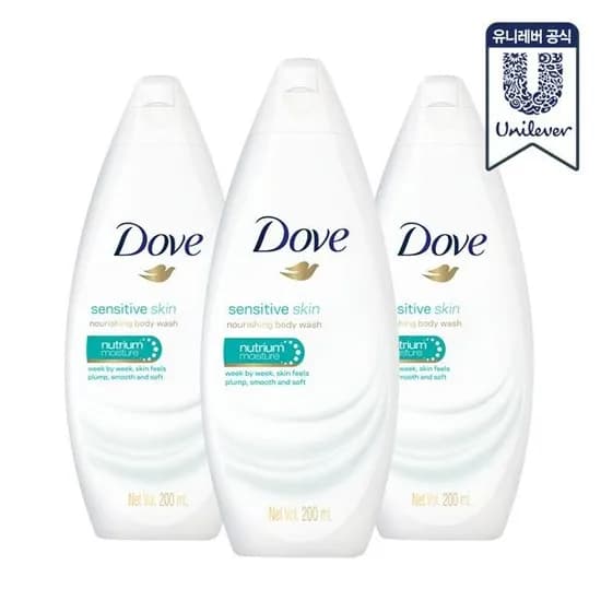 도브 센서티브 바디워시 200ml 3개