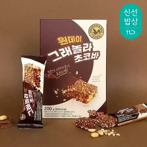 산과들에 원데이그래놀라 초코바 10개입 x 3세트