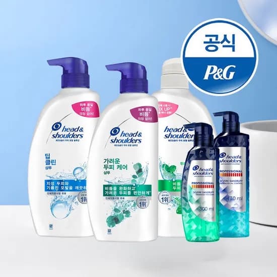헤드앤숄더 삼푸/트리트먼트 850,800ml 3개+미니샴푸 2개
