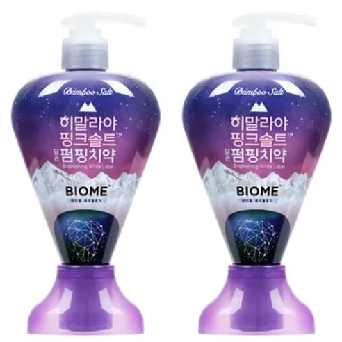 히말라야핑크솔트 브라이트닝화이트 펌핑치약, 285g, 2개