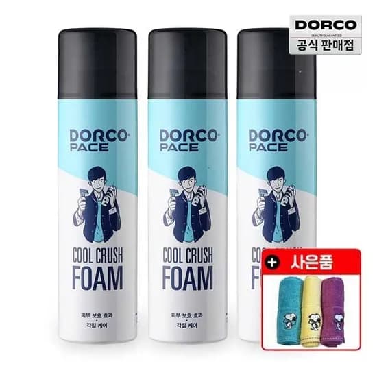 도루코 페이스 쿨 크러쉬 쉐이빙폼 250ml 3개