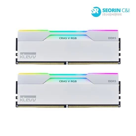 에센코어 클레브 DDR5-6000 CL30 CRAS V RGB 화이트 (32GB(16Gx2))
