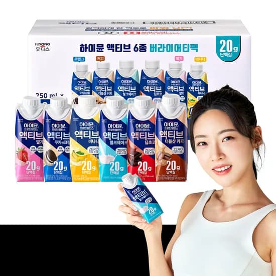 하이뮨 액티브 버라이어티팩 (6가지맛 각 3팩씩, 총 18팩)
