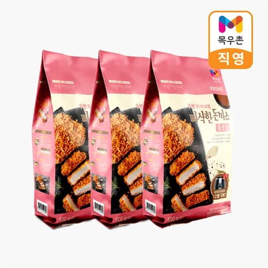 목우촌 프라임 통등심 돈까스 500g 3개