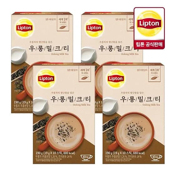 립톤 우롱 밀크티 19g 40포