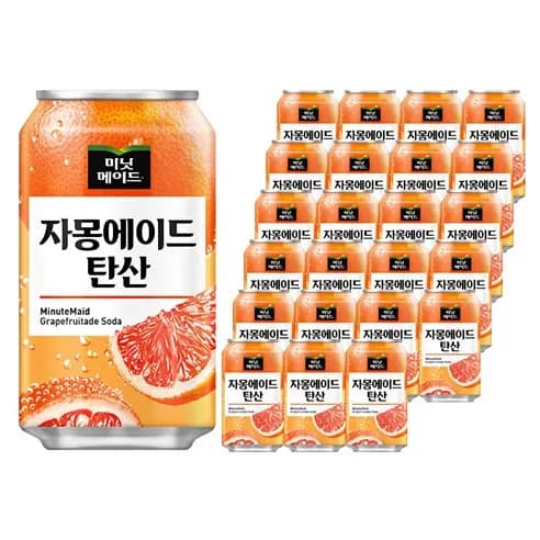 미닛메이드 자몽에이드 탄산 355ml 24개