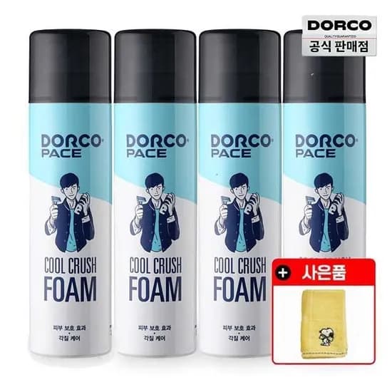 도루코 페이스 쿨 크러쉬 대용량 쉐이빙폼 250ml 4개
