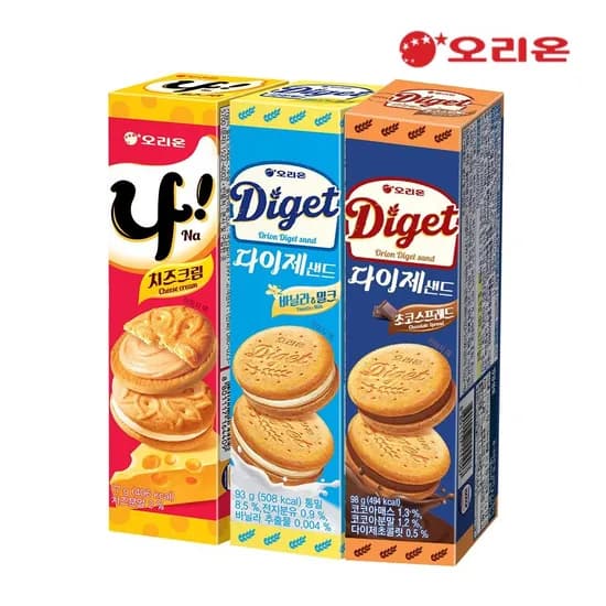 오리온 다이제샌드 바닐라밀크 93g 5개 외 2종