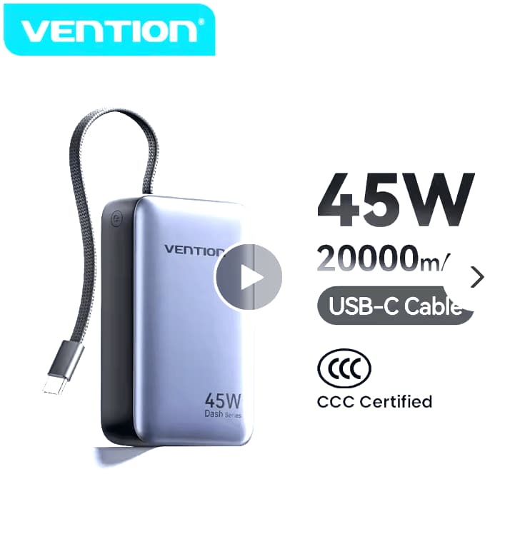 Vention CCC 45W 20000mAh 3C 보조배터리