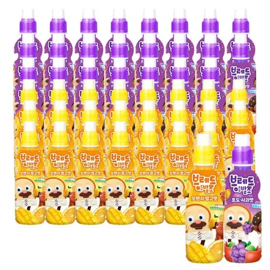 롯데칠성 브레드이발소 오렌지망고 235ml 24입 외 1종