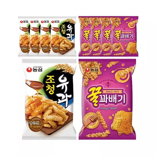 농심 조청유과 96g 5개 + 꿀꽈배기 90g 5개