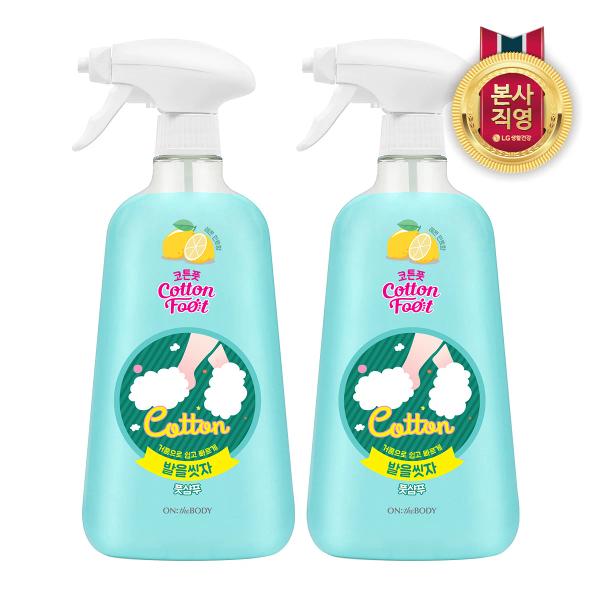 온더바디 코튼풋 발을씻자 대용량 풋샴푸 레몬 750ml x 2개