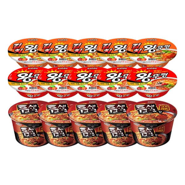 왕뚜껑5+김치5+틈새고기짬뽕5