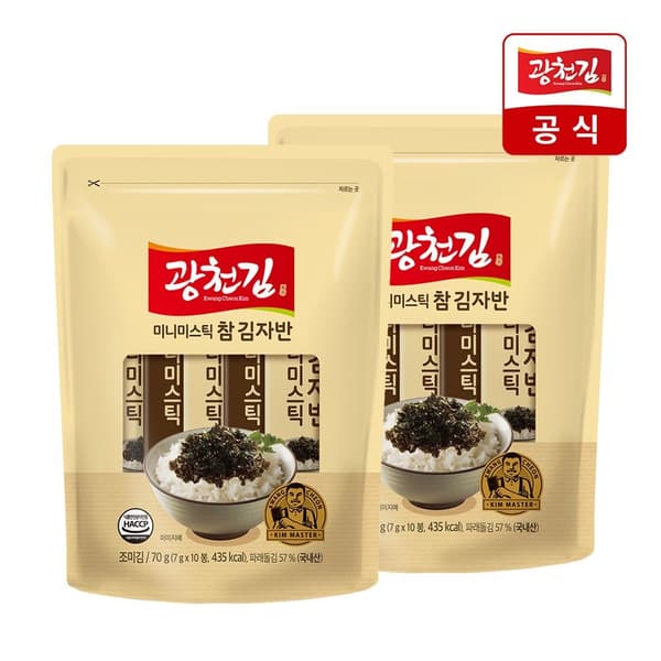 광천김 참 미니 스틱 김자반 7g 10봉 + 10봉