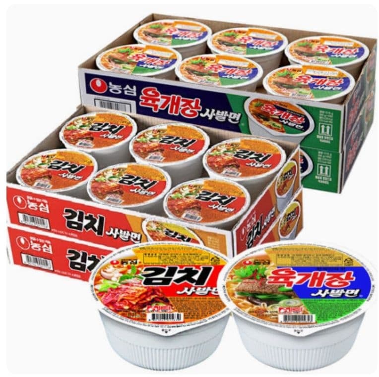 농심 육개장사발면/김치사발면 24개