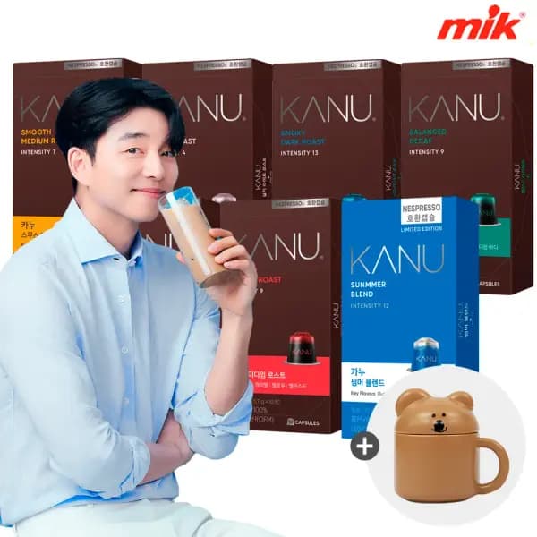 티멤버십)카누 네스프레소 호환캡슐 60개 9종택1+쿼카머그컵