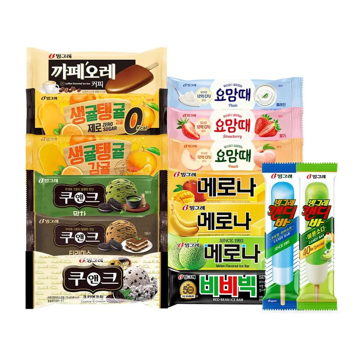 빙그레 메로나 쿠앤크 요맘때 외 다양 40개 골라담기