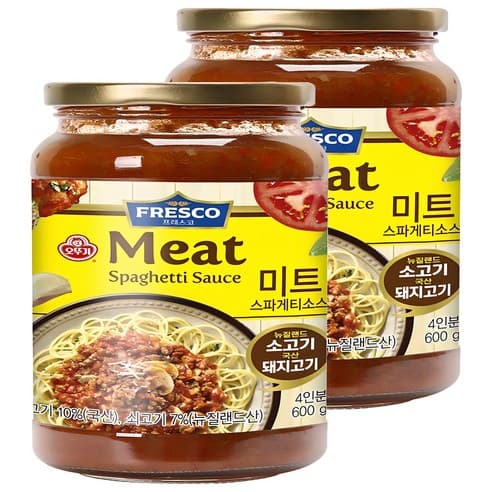 오뚜기 프레스코 미트 스파게티소스 600g 2개