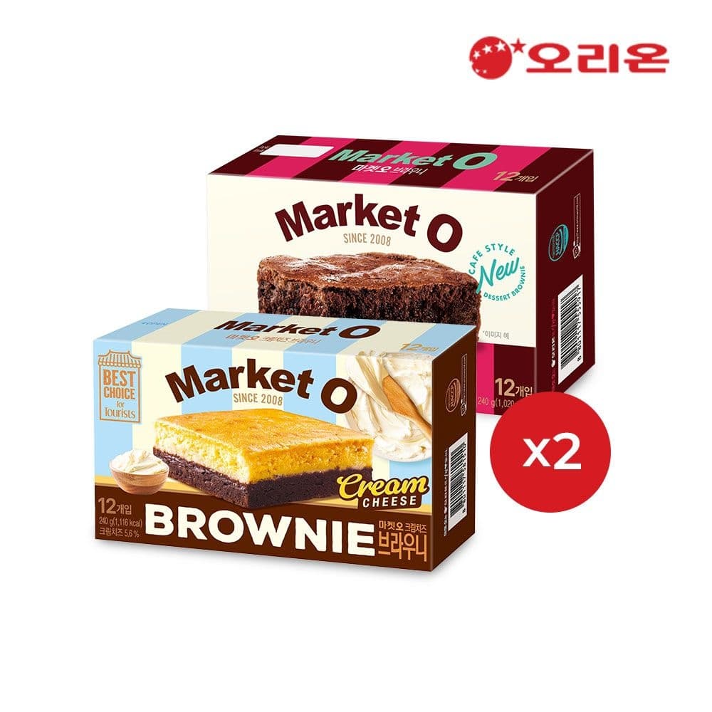 오리온 마켓오 크림치즈브라우니 240g 2개 브라우니 240g 2개