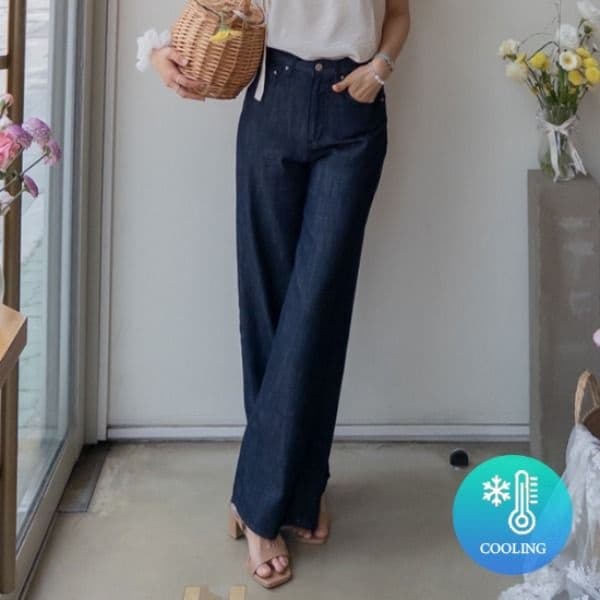 롯데온) 클라이든 후들후들 생지데님 와이드팬츠 28,770원 무배
