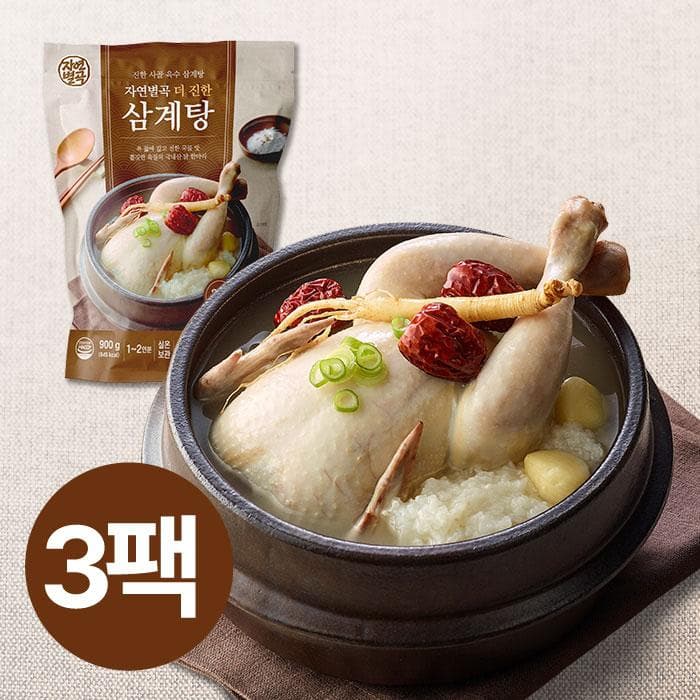이랜드몰) 자연별곡 삼계탕 900g 3팩 세트 22,900원