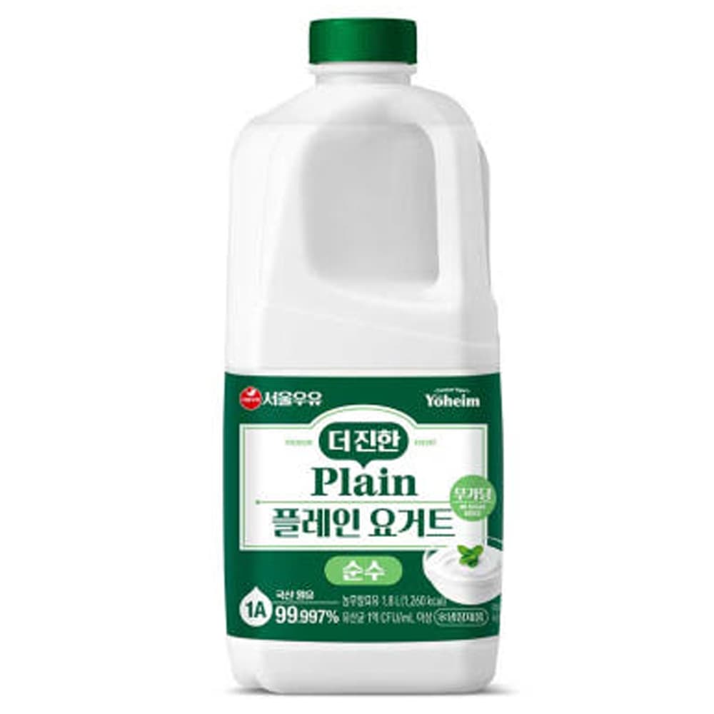 토스) 서울우유 냉장 더진한 플레인 요거트 순수1.8L 3개 18,500원