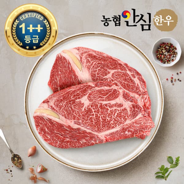 옥션) 농협안심한우 1++등급 제주한우 등심 200g 유클 15590원 무배