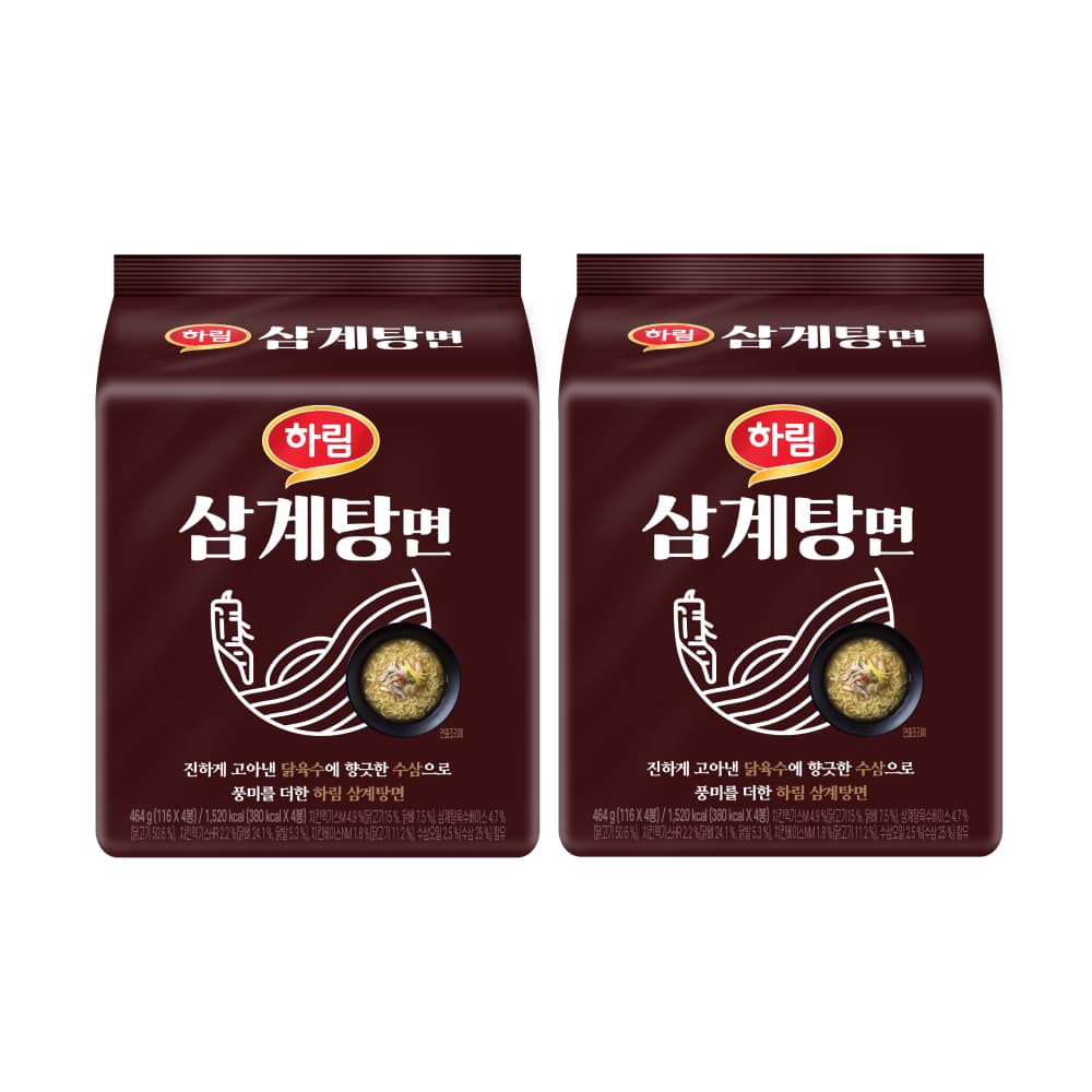 롯데온) 더미식 하림 삼계탕면 116g 8개입 9,640원