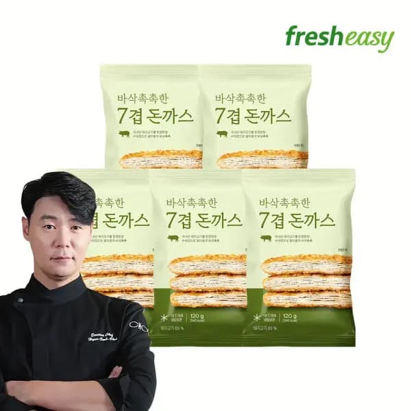 11번가) 최현석셰프의 바삭촉촉한7겹돈까스 120g x 5팩 13,980원 무배