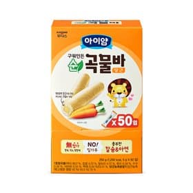 홈앤쇼핑 타임특가) 아이얌 구워만든 순곡물바 당근 대용량팩 50개입 7,900원 무배