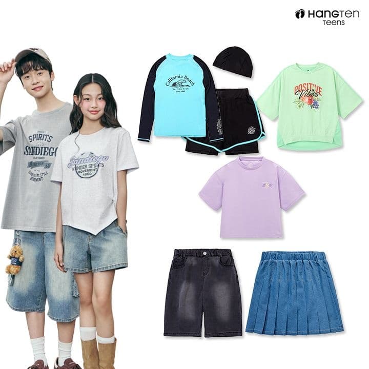 롯데온) 헹텐 틴즈 하프넥 티셔츠 6600원