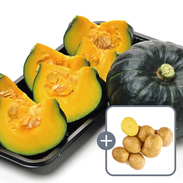 토스) 제주 미니 밤단호박 보우짱 로얄사이즈 4kg+감자 1kg 증정 11,900원