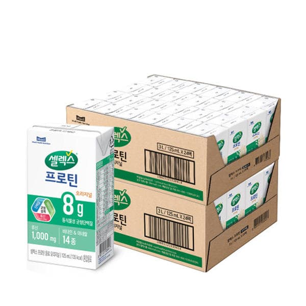 11번가) 셀렉스 마시는 프로틴 음료, 오리지널팩 125ml 48개 39,210원
