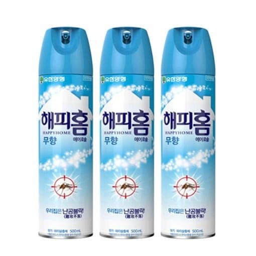 해피홈 에어로졸 무향 3개입
