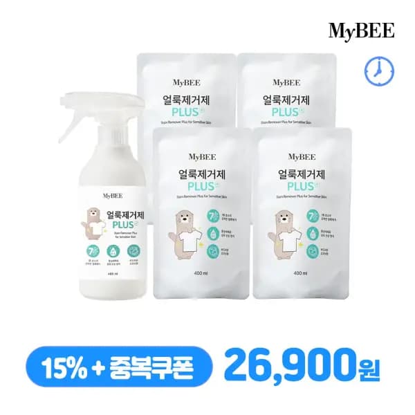 마이비 얼룩제거제 플러스 용기1개 리필4개