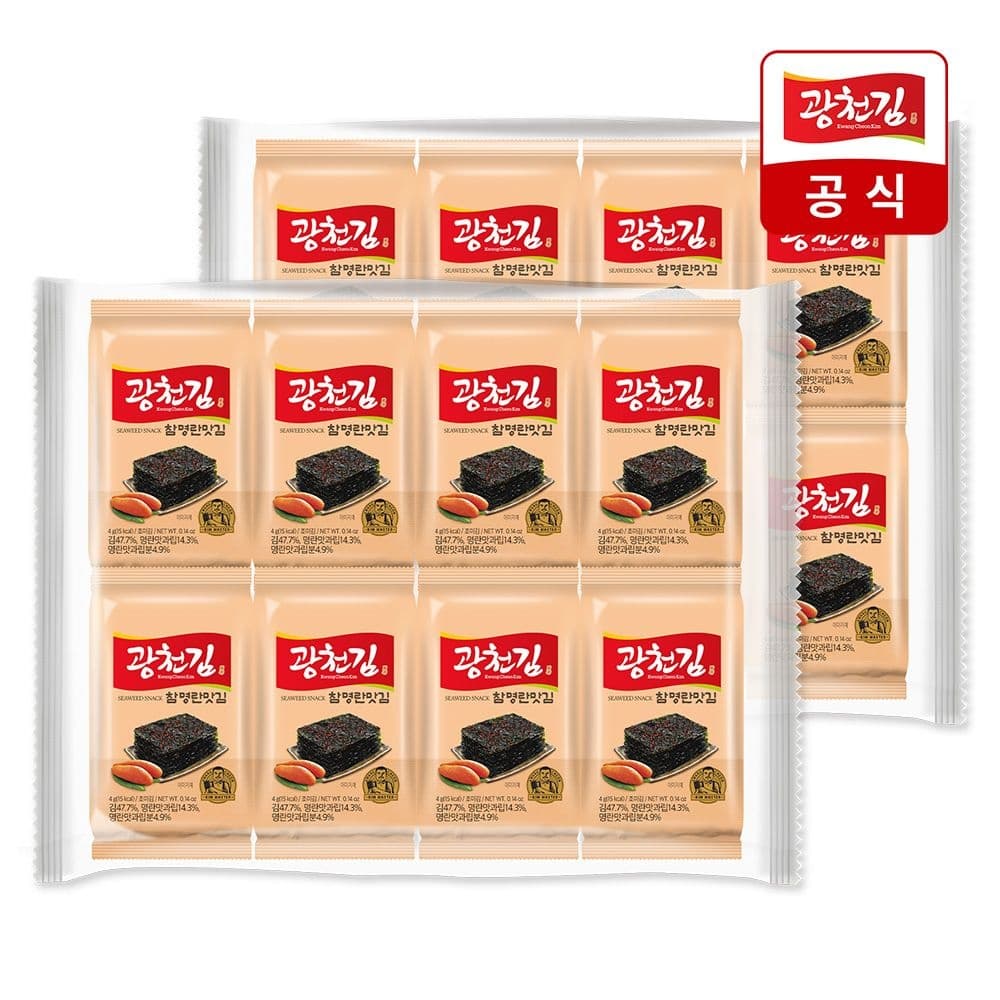 광천김 참 명란맛 도시락김 4g 32봉
