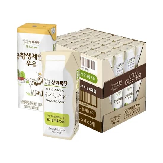 상하목장 유기농우유 24팩 무항생우유 24팩
