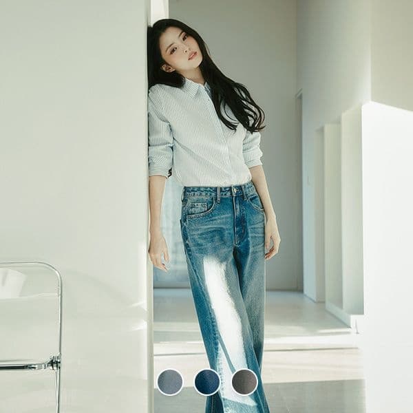 지오다노 와이드 청바지 32,800원