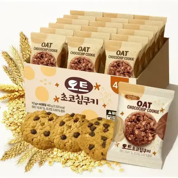 오트 귀리초코칩 쿠키 480g (40봉)