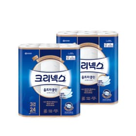 크리넥스 3겹 울트라클린 25M 24롤 2팩