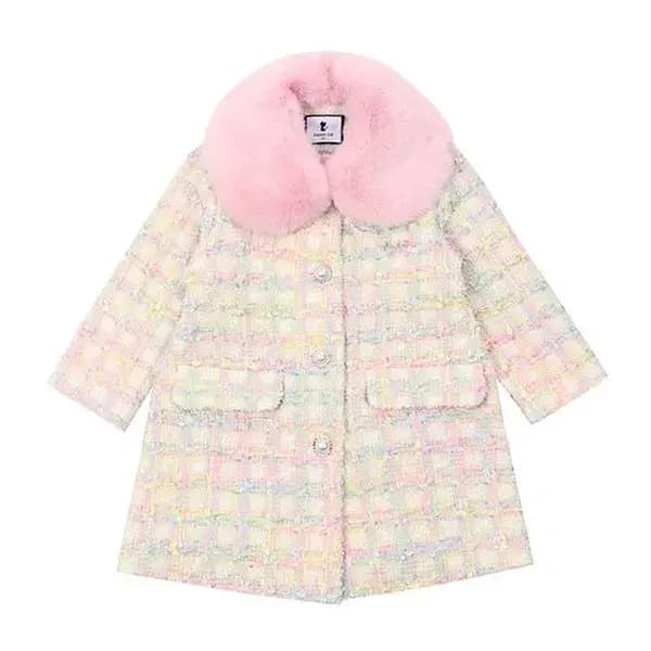 프랜치캣 핑크 트위드코트