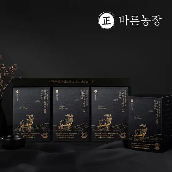바른농장 흑염소진액 엑기스 1세트 30포