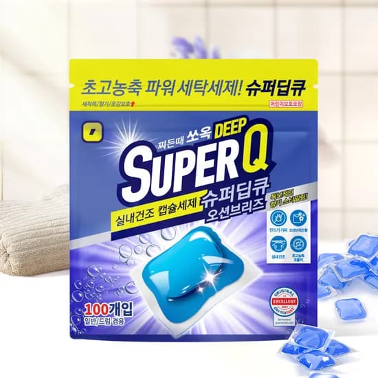 슈퍼딥큐 오션브리즈 캡슐세제 100개