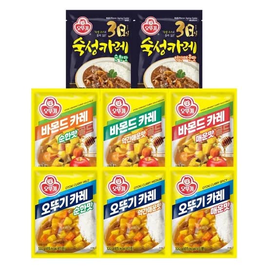 오뚜기 분말카레 순한맛 100g 6개