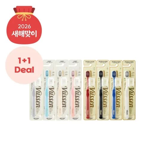 뷰센 라이트 칫솔 4입 더블와이드 칫솔 4입 1+1 16개