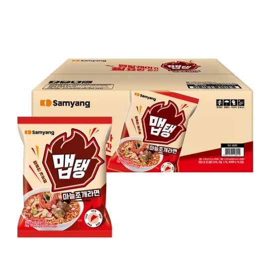 삼양식품 맵탱 마늘조개라면 110g 20개