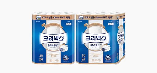 크리넥스 울트라클린 30m 24롤 2팩 23,920원